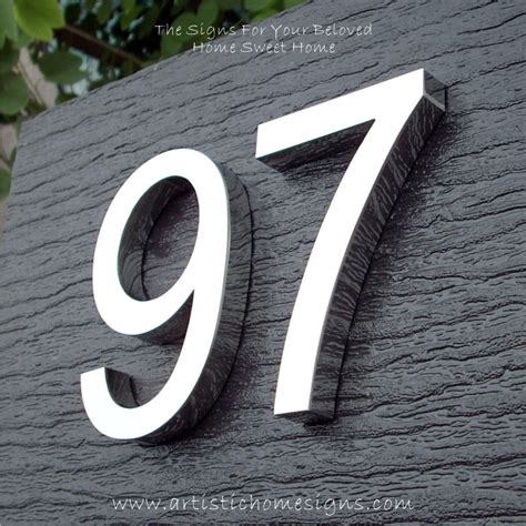 Round Metal House Numbers 